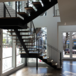 Contemporary Modern steel cable stairs #18A