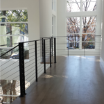 Contemporary Modern steel cable stairs #18D