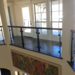 Contemporary Stairs Metal, glass and wood stairs. #19B